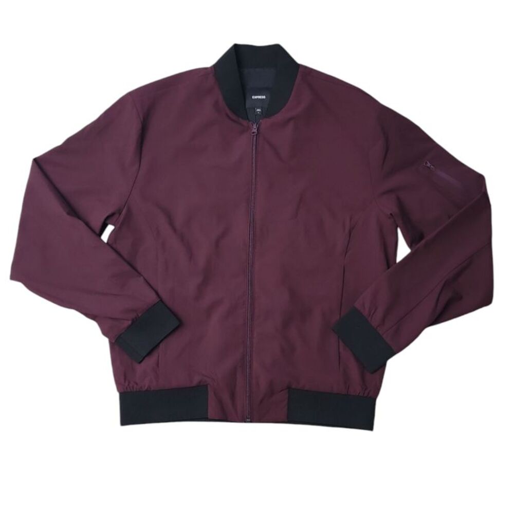 Winetasting - Express Men's Lightweight Long Sleeve Full Zip Bomber Jacket, EX00